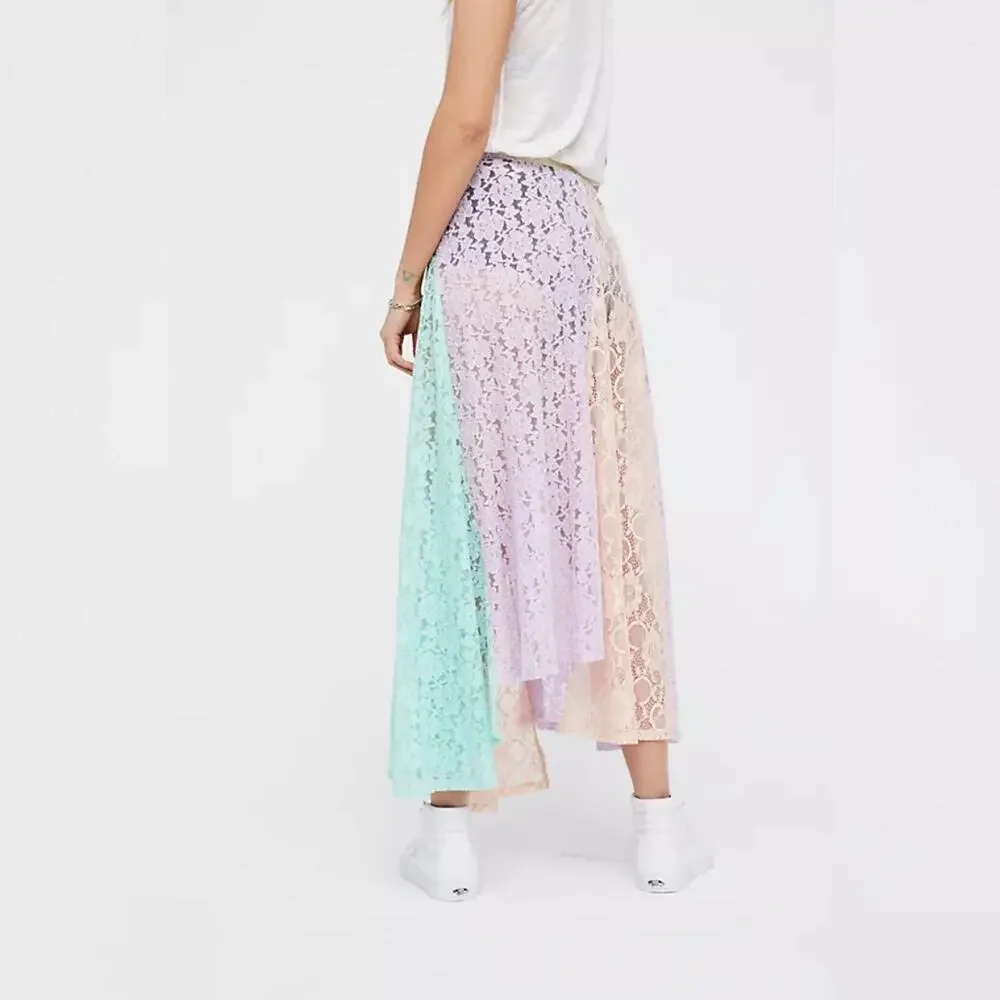 Intimately Free People Color Me Maxi Skirt - Sorbet Combo - Small